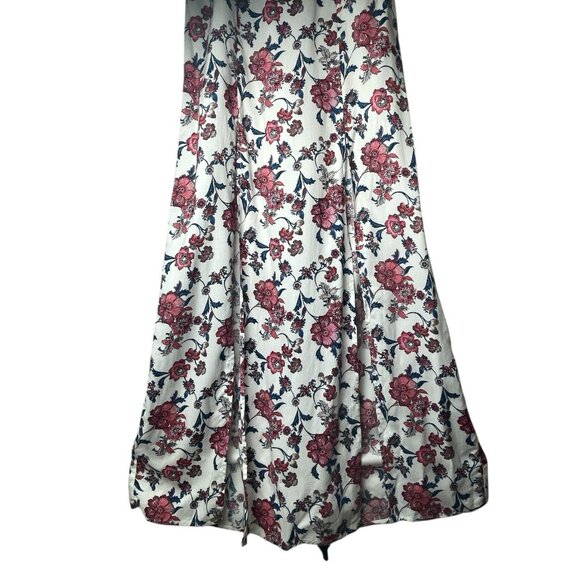 FOREVER 21 Floral Maxi Dress Women’s Sz Small Ruffle Straps. Double Front Slits - Picture 7 of 9